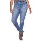 Juniors' Plus Size Mudd&reg; High-waisted Jeggings, Teens, Size: 20, Med Blue