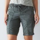 Women's Sonoma Goods For Life&trade; Utility Bermuda Shorts, Size: 14, Grey