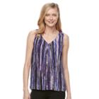 Women's Dana Buchman Accordion-pleat Tank, Size: Medium, Lt Purple