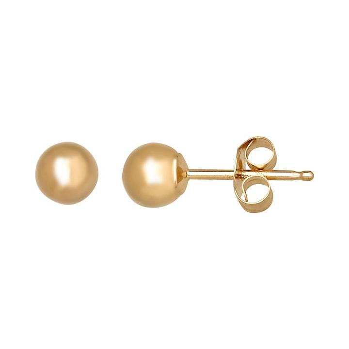 Everlasting Gold 14k Gold Ball Stud Earrings, Adult Unisex, Yellow