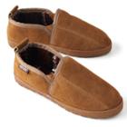 Muk Luks Men's Berber Fleece Slippers, Size: 13, Beig/green (beig/khaki)