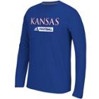 Men's Adidas Kansas Jayhawks Sideline Gridiron Tee, Size: Small, Blue