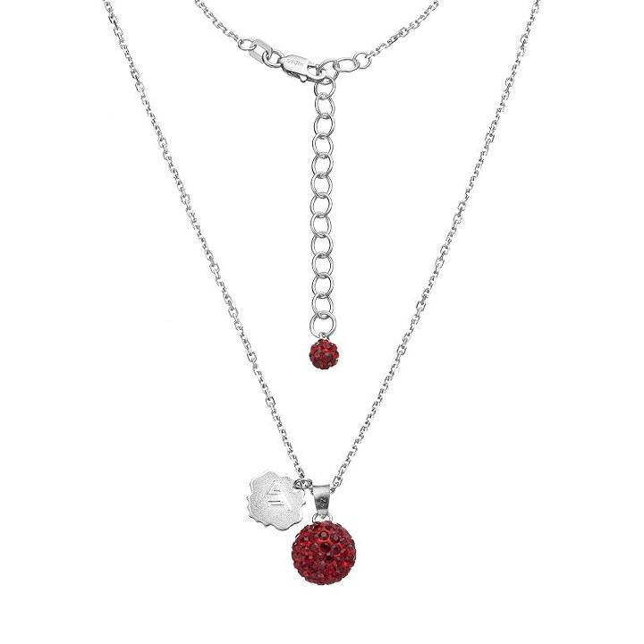 Virginia Tech Hokies Crystal Sterling Silver Team Logo & Ball Pendant Necklace, Women's, Size: 18, Purple