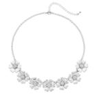 Mudd&reg; Heart Petal Flower Necklace, Women's, Silver