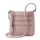 Apt. 9&reg; Robin Perforated Triple Zip Crossbody Bag, Women's, Light Pink