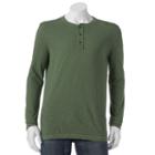 Big & Tall Sonoma Goods For Life&trade; Classic-fit Garment-dyed Slubbed Henley, Men's, Size: Xl Tall, Green