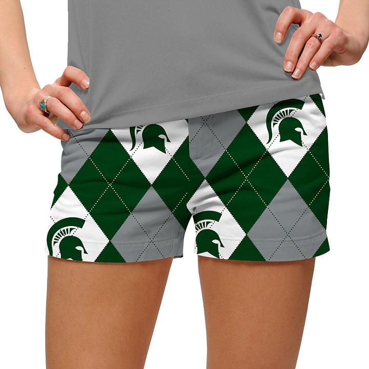 Women's Loudmouth Michigan State Spartans Golf Shorts, Size: 8, Green