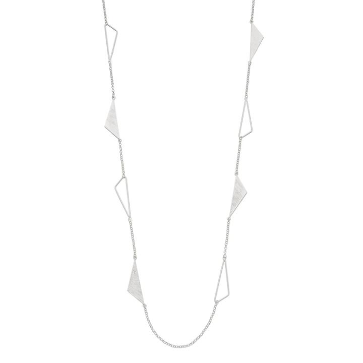 Silver Tone Triangle Long Necklace, Women's