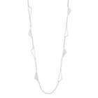 Silver Tone Triangle Long Necklace, Women's