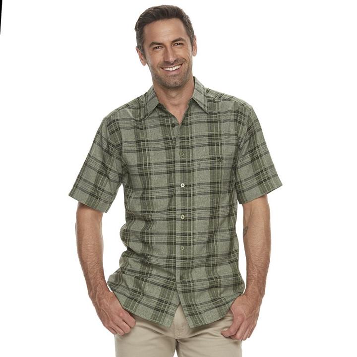 Men's Haggar Classic-fit Microfiber Easy-care Button-down Shirt, Size: Large, Purple Oth