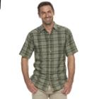 Men's Haggar Classic-fit Microfiber Easy-care Button-down Shirt, Size: Large, Purple Oth