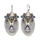 Simply Vera Vera Wang Swag Chain Nickel Free Chandelier Earrings, Women's, Light Blue