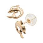 Junior Jewels 14k Gold Dolphin Stud Earrings - Kids, Girl's, Yellow