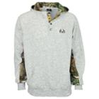 Men's Realtree Impact Fleece Henley Top, Size: Large, Black