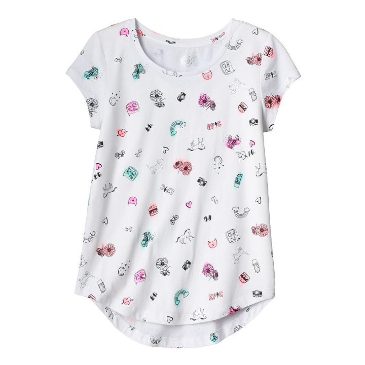 Plus Size Girls 7-16 So&reg; Short Sleeve Curve Hem Tee, Girl's, Size: 12 1/2, White