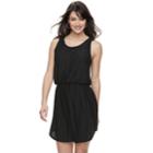 Women's Apt. 9&reg; Textured Blouson Dress, Size: Xxl, Black