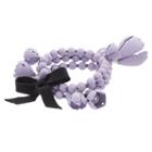 Simply Vera Vera Wang Matte Beaded Flower Charm Stretch Bracelet Set, Women's, Purple Oth