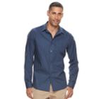 Men's Apt. 9&reg; Premier Flex Slim-fit Stretch Button-down Shirt, Size: Small Slim, Blue