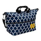 Logo Brand Notre Dame Fighting Irish Quatrefoil Expandable Tote, Women's, Blue