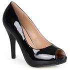Journee Collection Lowis Women's Peep-toe High Heels, Girl's, Size: 9, Black