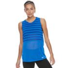 Women's Nike Breathe Striped Training Tank, Size: Large, Brt Blue