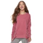 Juniors' Pink Republic Lace-up Sweatshirt, Teens, Size: Small, Red