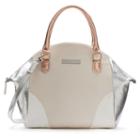 Adrienne Landau Calypso Nolita Tri-tone Leather Satchel, Women's, White