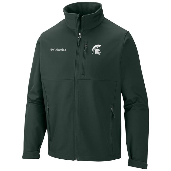 Men's Columbia Michigan State Spartans Ascender Softshell Jacket, Size: Large, Green Oth