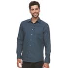 Men's Apt. 9&reg; Slim-fit Stretch Button-down Shirt, Size: Large Slim, Dark Blue