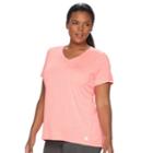 Plus Size Tek Gear&reg; V-neck Performance Tee, Women's, Size: 2xl, Brt Pink