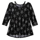 Girls 7-16 So&reg; 3/4-sleeve Strappy Legging Tee, Size: 12, Black