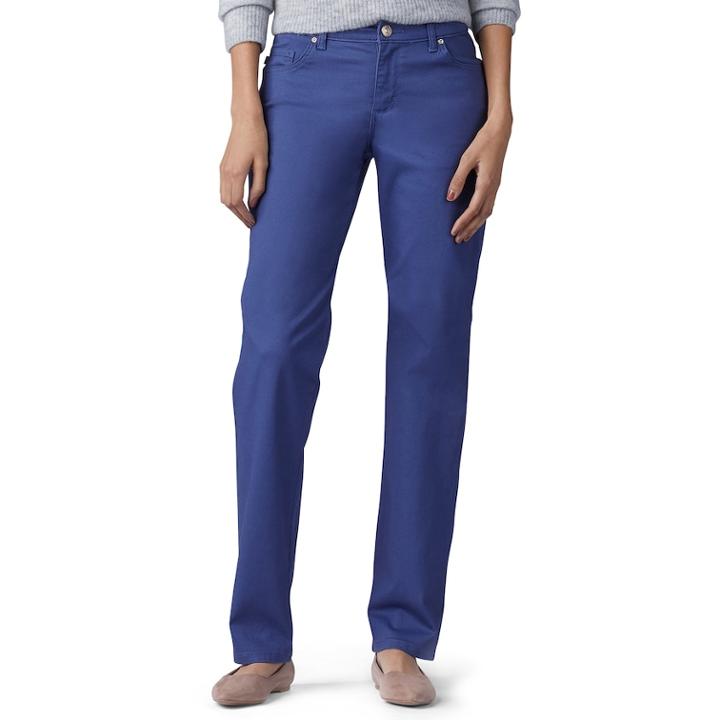 Women's Lee Relaxed Fit Straight Leg Jeans, Size: 14 Short, Med Blue