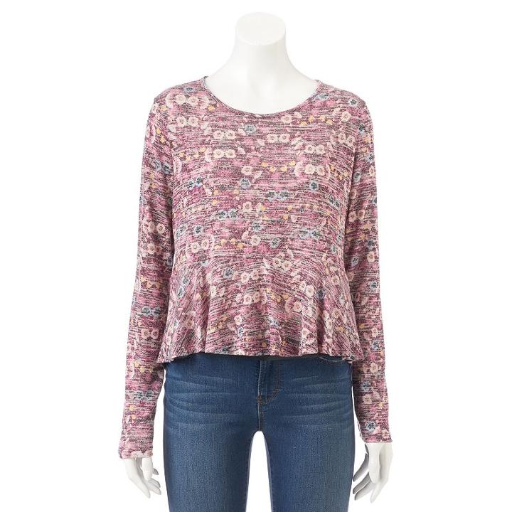 Women's Lc Lauren Conrad Peplum Top, Size: Xxl, Red
