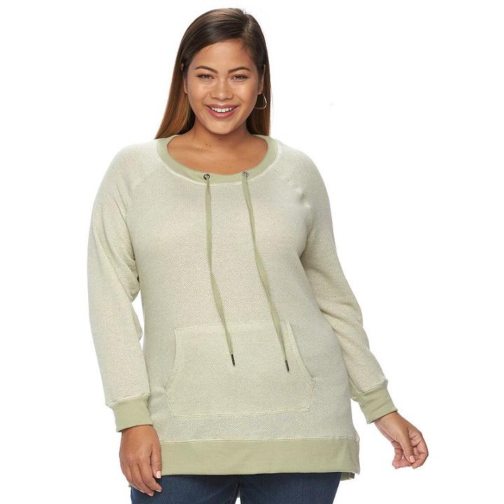 Plus Size French Laundry Raglan Sweatshirt, Women's, Size: 2xl, Green Oth