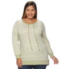 Plus Size French Laundry Raglan Sweatshirt, Women's, Size: 2xl, Green Oth
