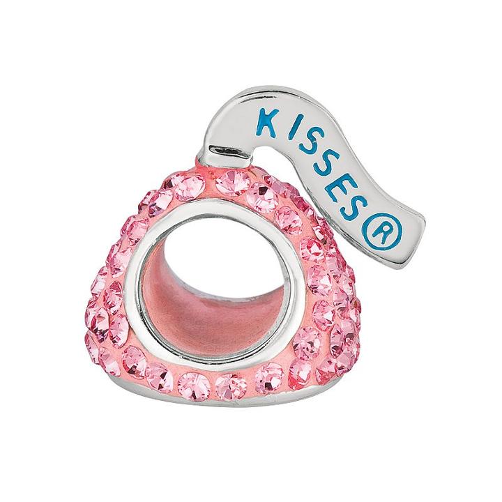 Sterling Silver Crystal Hershey's Kiss Bead - Made With Swarovski Crystals, Women's, Pink