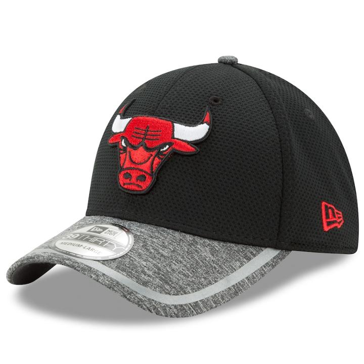 Adult New Era Chicago Bulls 39thirty Training Flex-fit Cap, Men's, Size: Medium/large, Black