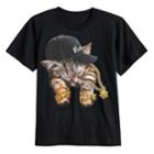 Boys 8-20 Hug Life Kitty Tee, Size: Small, Black