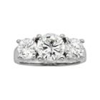 Forever Brilliant Round-cut Lab-created Moissanite 3-stone Engagement Ring In 14k White Gold (2 7/10 Ct. T.w.), Women's