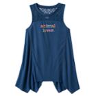 Girls 7-16 Mudd&reg; Crochet Lace Yoke Sharkbite Tank Top, Size: 7-8, Med Blue