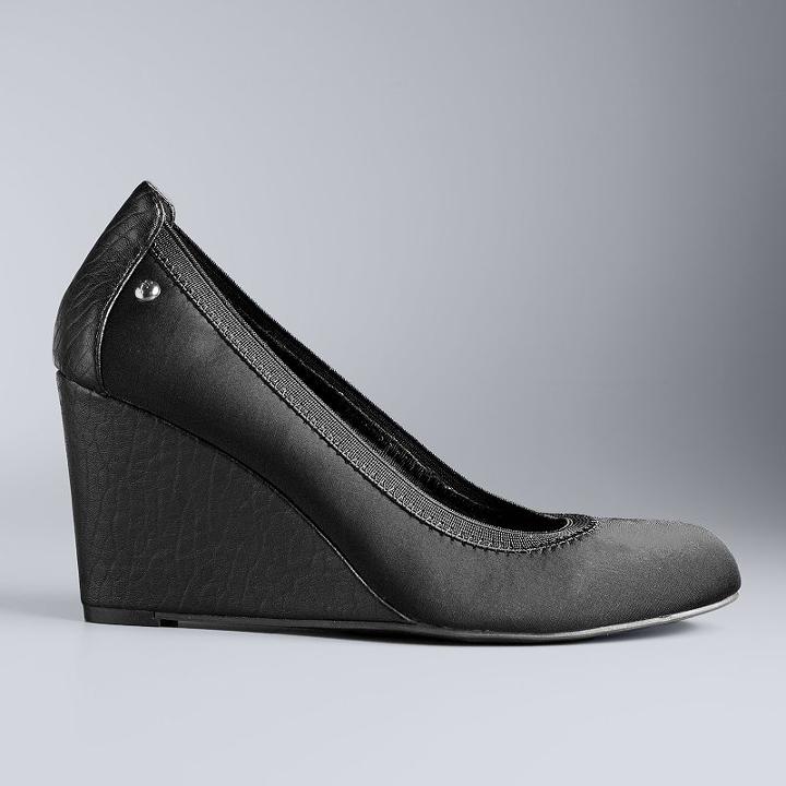 Simply Vera Vera Wang Women's Slip-on Dress Wedges, Size: 8, Grey