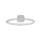 10k Gold Diamond Accent Cushion Ring, Women's, Size: 6.50, White