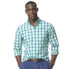 Big & Tall Chaps Classic-fit Patterned Button-down Shirt, Men's, Size: Xxl Tall, Green