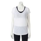 Juniors' So&reg; Cross Back Active Tee, Girl's, Size: Xs, White