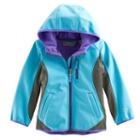 Girls 4-16 Free Country Lightweight Embossed Dot Colorblock Softshell Jacket, Size: 4, Blue Other