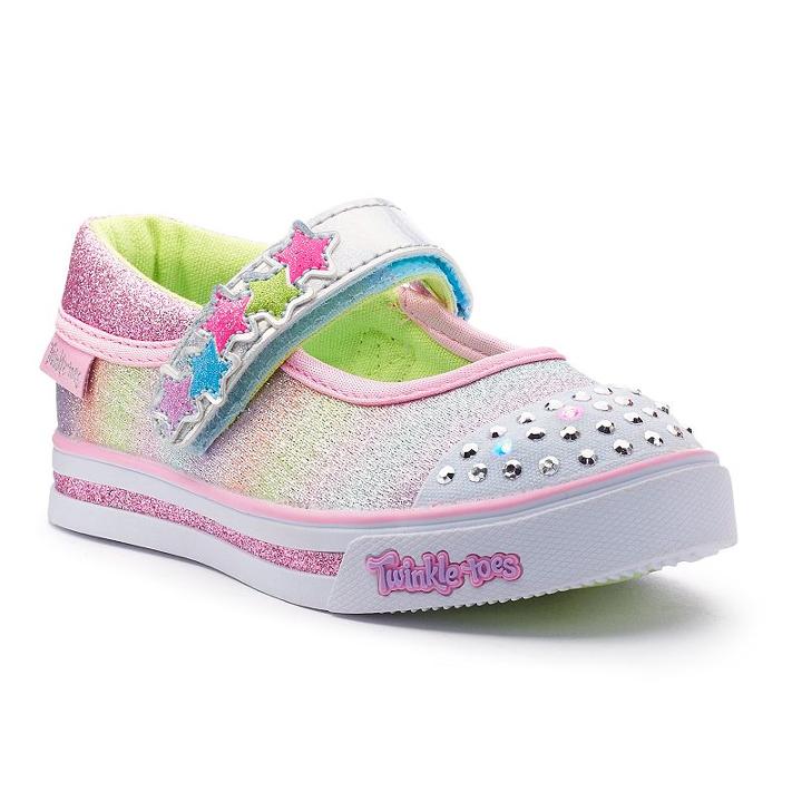 Skechers Twinkle Toes Sparkle Glitz Toddler Girls' Light-up Shoes, Girl's, Size: 10 T, Yellow