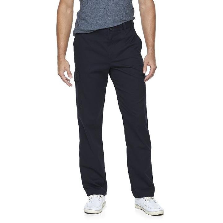 Men's Croft & Barrow&reg; Classic-fit Easy-care Cargo Pants, Size: 34x30, Blue (navy)