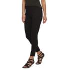 Women's Utopia By Hue Zipped High-waisted Twill Leggings, Size: Xl, Black
