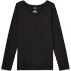 Girls 7-16 French Toast Lace-up Long Sleeve Tee, Size: 14-16, Black