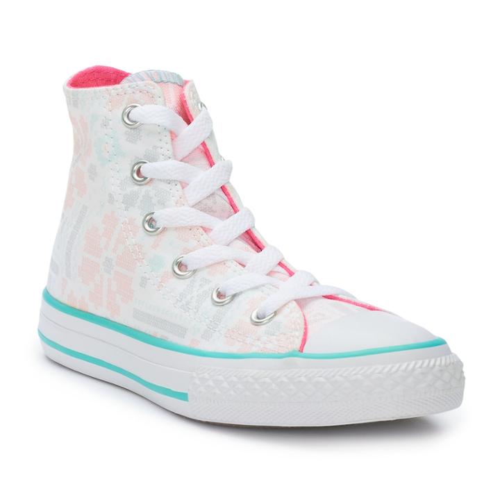 Girls' Converse Chuck Taylor All Star Winter Floral High Top Sneakers, Size: 3, Natural